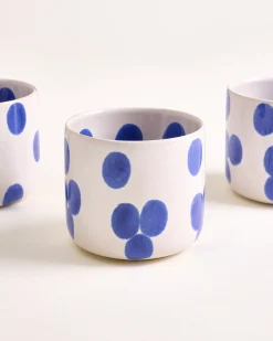 Motel a Miio Nódoa Becher groß 4er-Set gepunktet blau