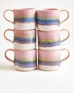 Motel a Miio Nódoa Tasse groß 6er-Set dipped rosa grün Clearance