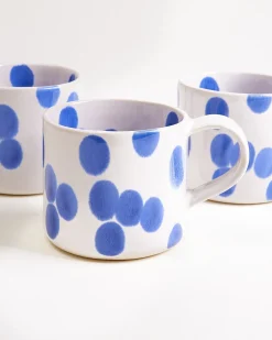 Motel a Miio Nódoa Tasse groß 6er-Set gepunktet blau New