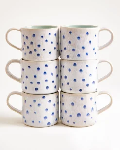 Motel a Miio Nódoa Tasse groß 6er-Set gepunktet mint blau Outlet