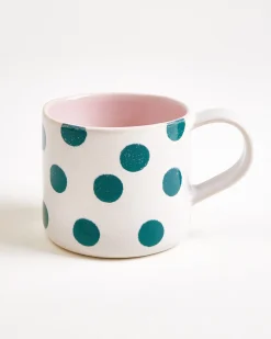 Motel a Miio Nódoa Tasse groß gepunktet rosa grün Clearance
