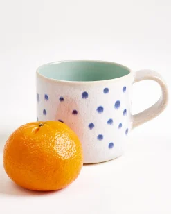 Motel a Miio Nódoa Tasse groß 4er-Set gepunktet mint blau Discount
