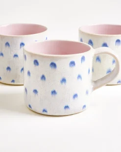 Motel a Miio Nódoa Tasse groß 4er-Set gepunktet rosa blau Clearance