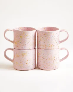 Motel a Miio Nódoa Tasse groß 4er-Set gesprenkelt rosa Sale