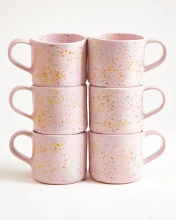 Motel a Miio Nódoa Tasse groß 6er-Set gesprenkelt rosa Best