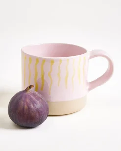 Motel a Miio Nódoa Tasse groß 4er-Set gestreift rosa gelb Clearance