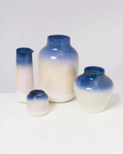Motel a Miio Nuno Vase L gesprenkelt blau rosa Clearance