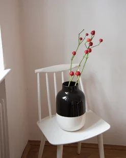Motel a Miio Nuno Vase L schwarz weiß