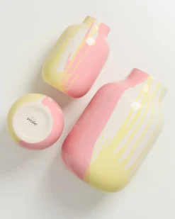 Motel a Miio Nuno Vase M drip gelb rosa New