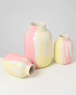 Motel a Miio Nuno Vase M drip gelb rosa New
