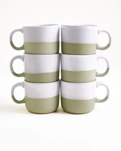 Motel a Miio Seda Tasse klein 6er-Set salbeigrün weiß Discount