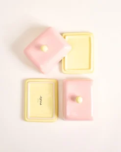 Motel a Miio Seia Butterdose rosa gelb