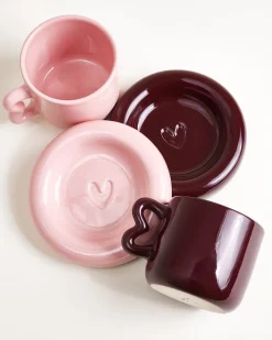 Motel a Miio Seia Geschenk-Set Herz 3-teilig rosa burgund