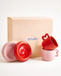 Motel a Miio Seia Geschenk-Set 5-teilig rosa rot Outlet