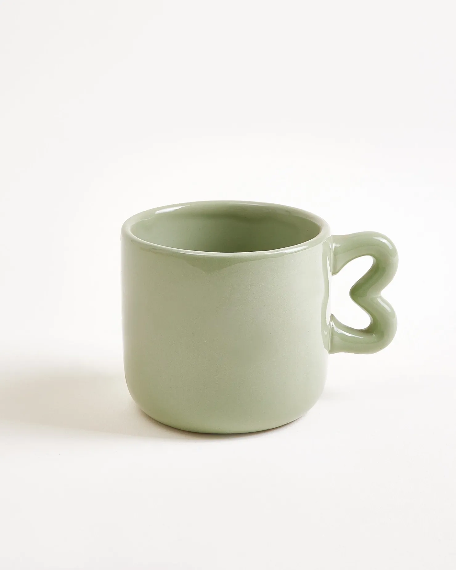 Motel a Miio Seia Tasse & Untertasse Herz salbeigrün Hot