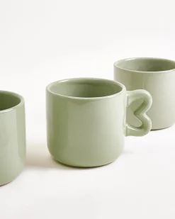 Motel a Miio Seia Tasse & Untertasse Herz salbeigrün Hot