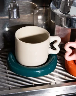 Motel a Miio Seia Tasse & Untertasse Herz dunkelgrün sand Online