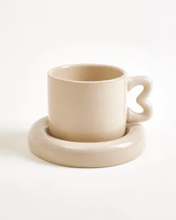 Motel a Miio Seia Tasse & Untertasse Herz sand Best
