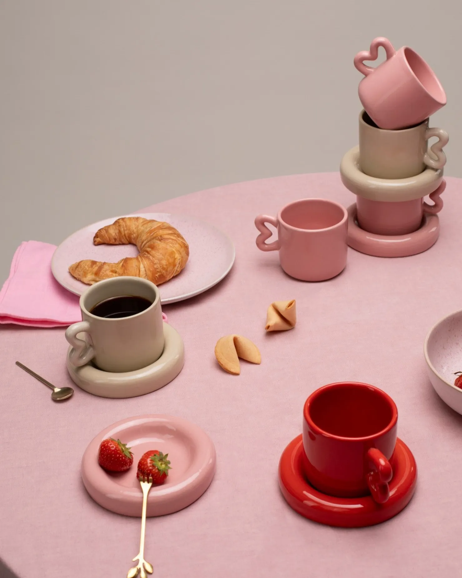Motel a Miio Seia Tasse & Untertasse Herz sand Best