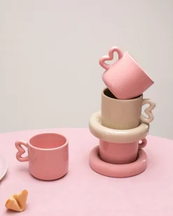 Motel a Miio Seia Tasse & Untertasse Herz sand Best