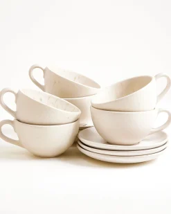 Motel a Miio Sintra Teetasse & Untertasse groß classic 6er-Set sand Discount