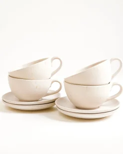Motel a Miio Sintra Teetasse & Untertasse groß classic 4er-Set sand Sale