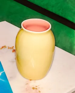 Motel a Miio Sombra Vase M gelb rosa New