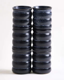 Motel a Miio Turmalina Becher groß bubble 6er-Set schwarz New